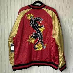 GUESS XXL Irvin Satin Embroidered Black Panther